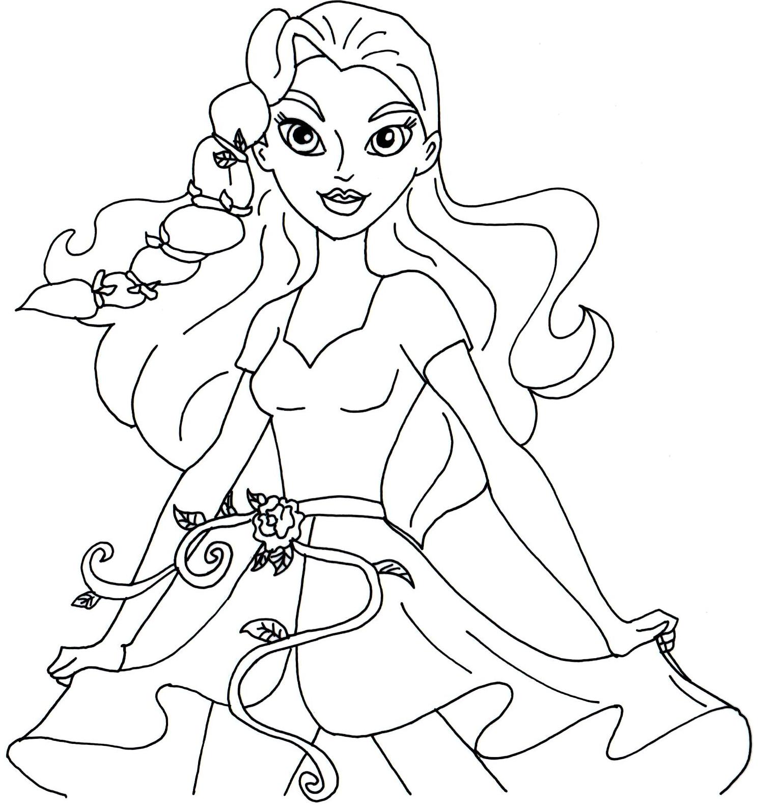 Coloriage Poison Ivy Super Hero Girls - DC Super Hero Girls à imprimer